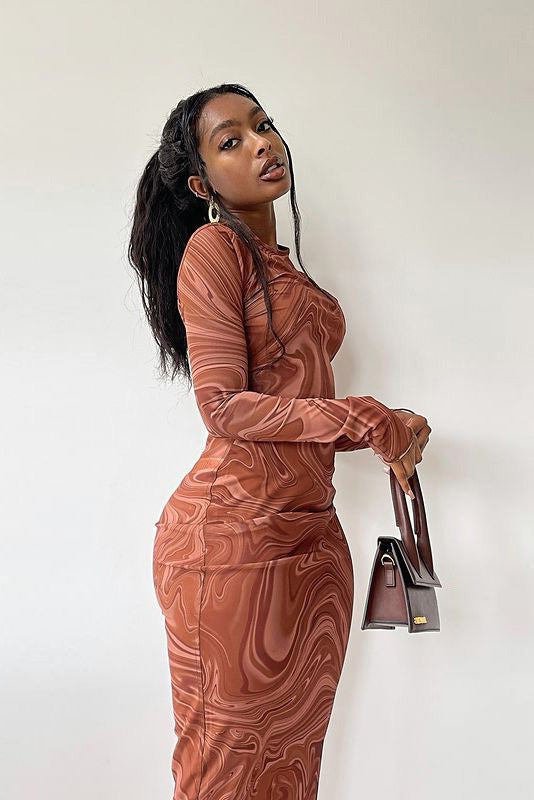 Rochie maxi transparentă cu drapaj regina gotică