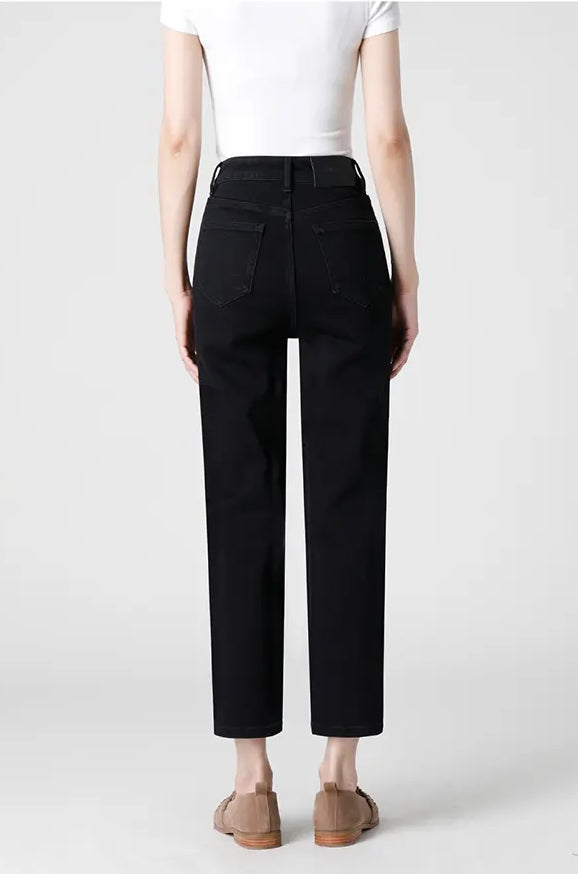 High-Waisted Denim Cargo