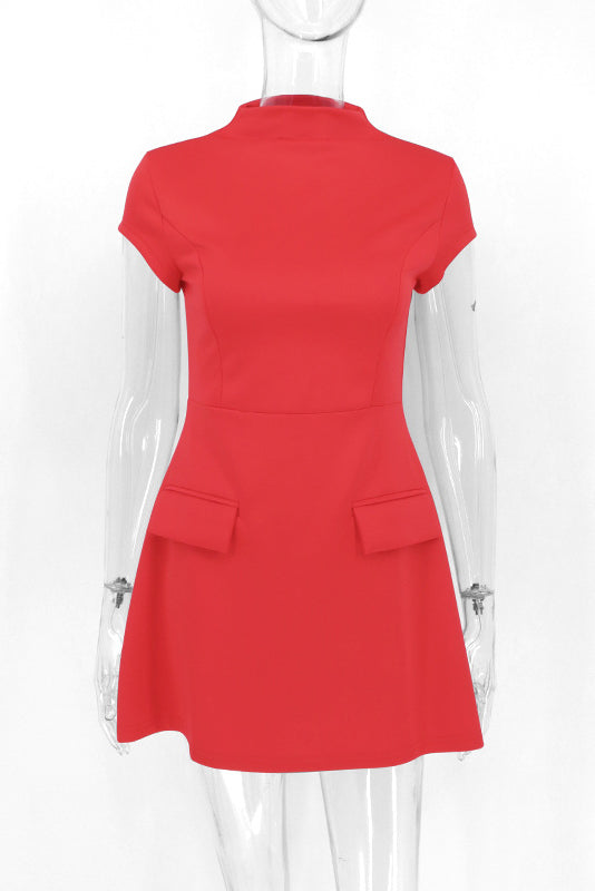 Robe courte Thea - Rouge