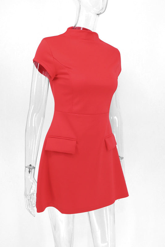 Robe courte Thea - Rouge