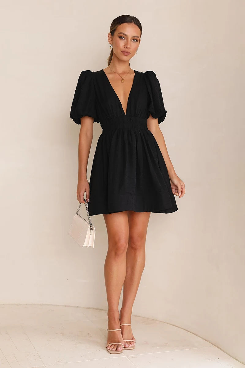 Robe courte Erin - Noir