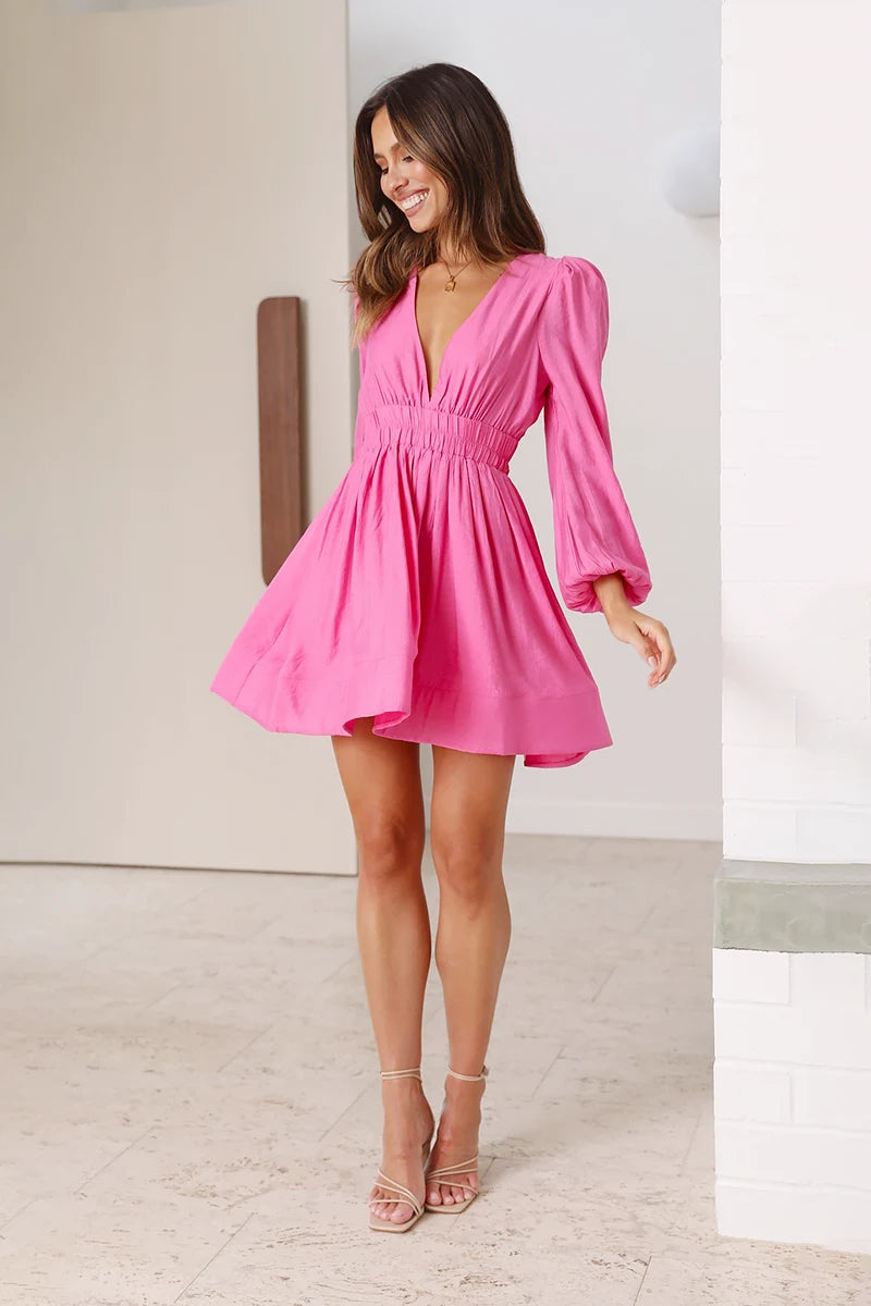 Vestido Charlotte Mini - Rosa