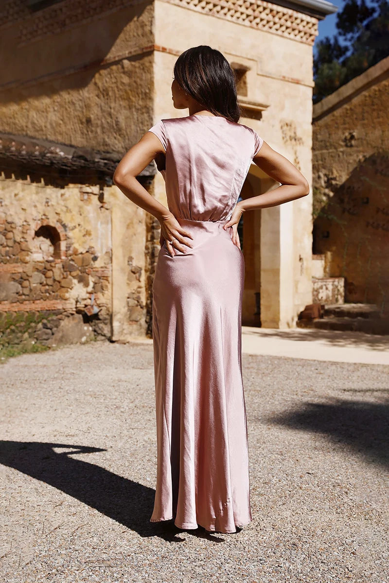 Selma Maxi-jurk - Dusty Pink