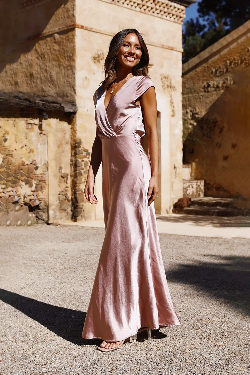 Selma Maxi-jurk - Dusty Pink