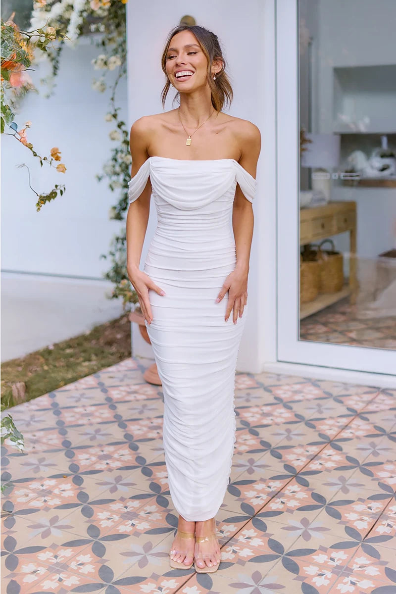 Robe longue Kylie - Blanc