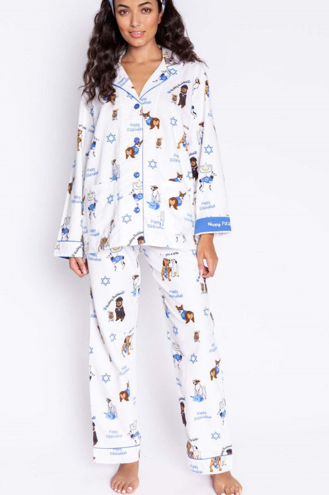 Ensemble de pyjama à imprimé chien mignon