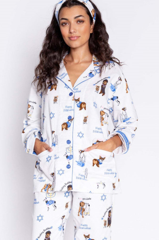 Cute Dog Print Pyjama Set