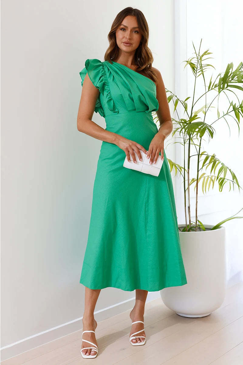 Robe mi-longue Stassie - Vert