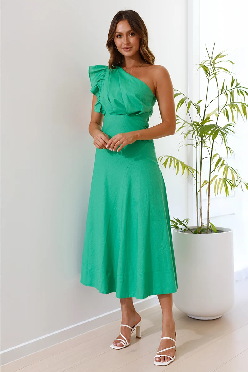 Vestido midi Stassie - Verde