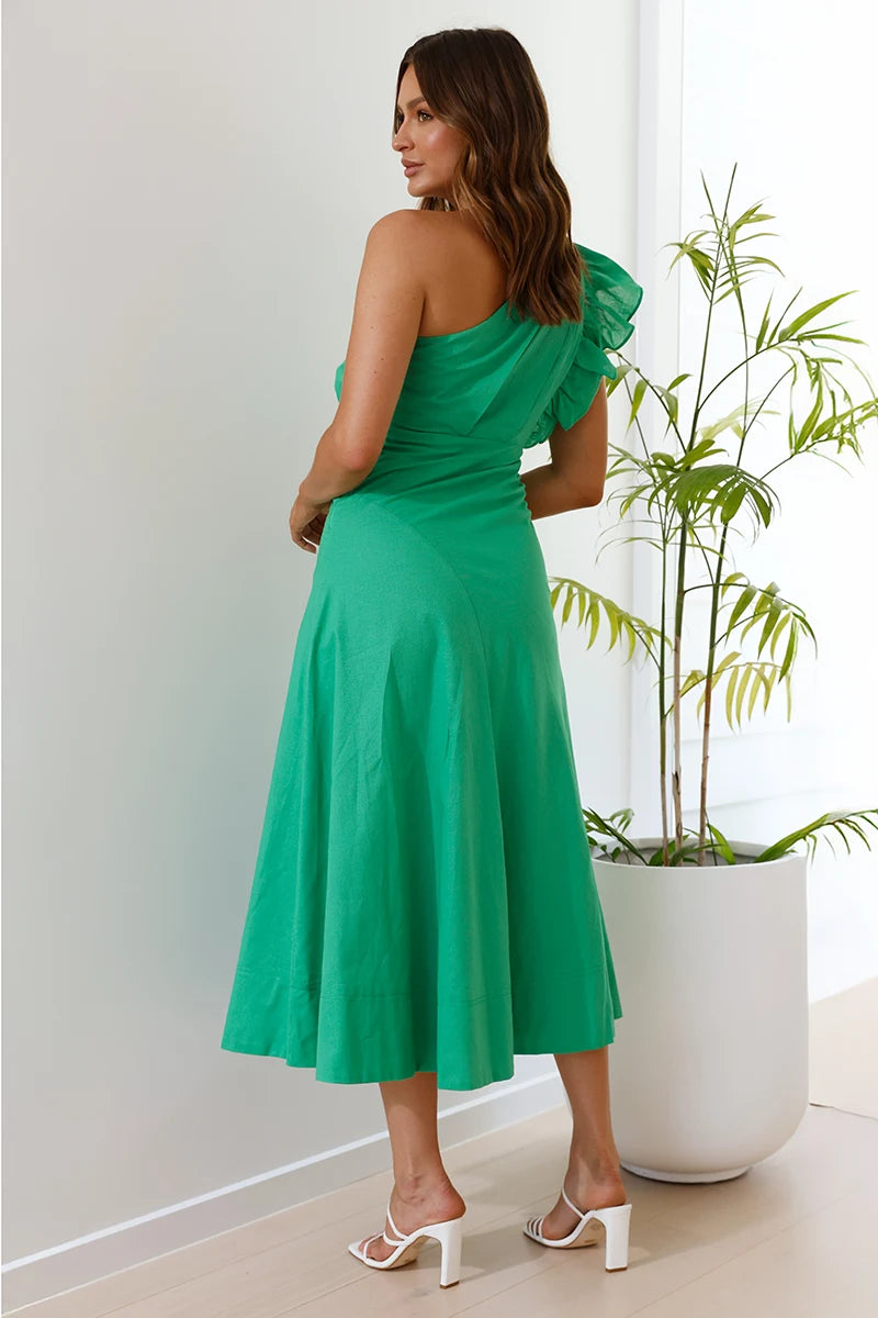 Vestido midi Stassie - Verde