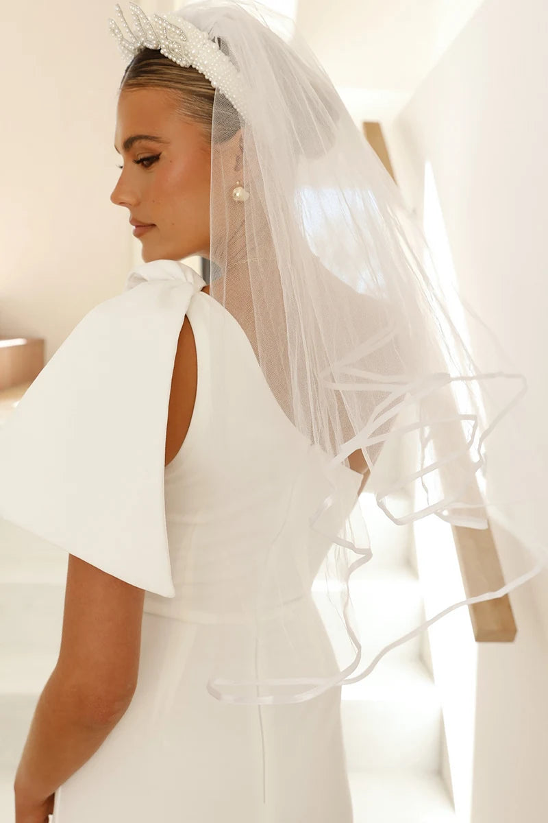 Bride To Be Veil - לבן