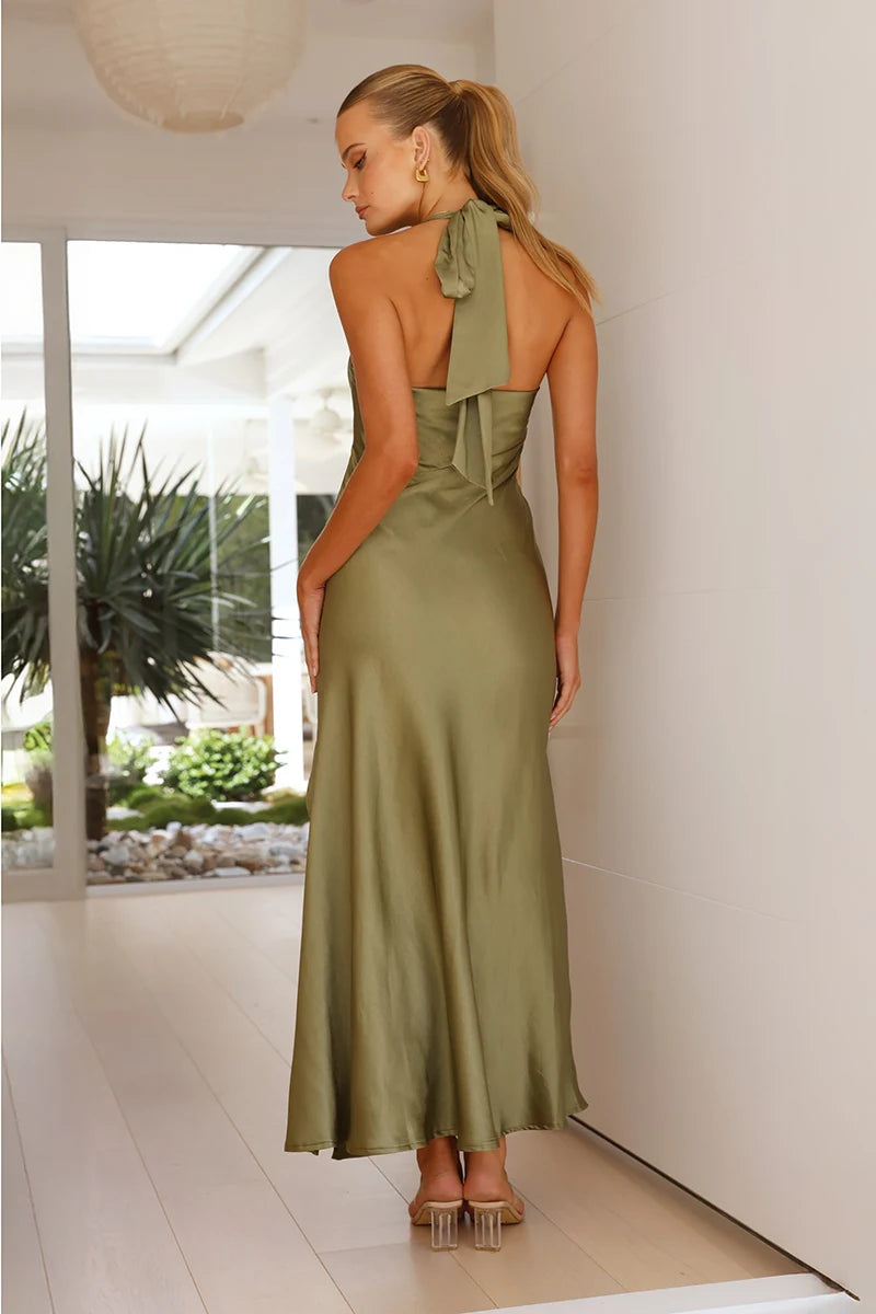 Robe longue Sian - Olive