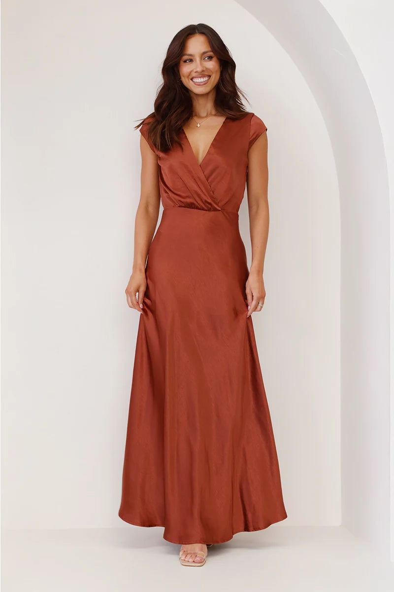 Φόρεμα Selma Maxi - Rust