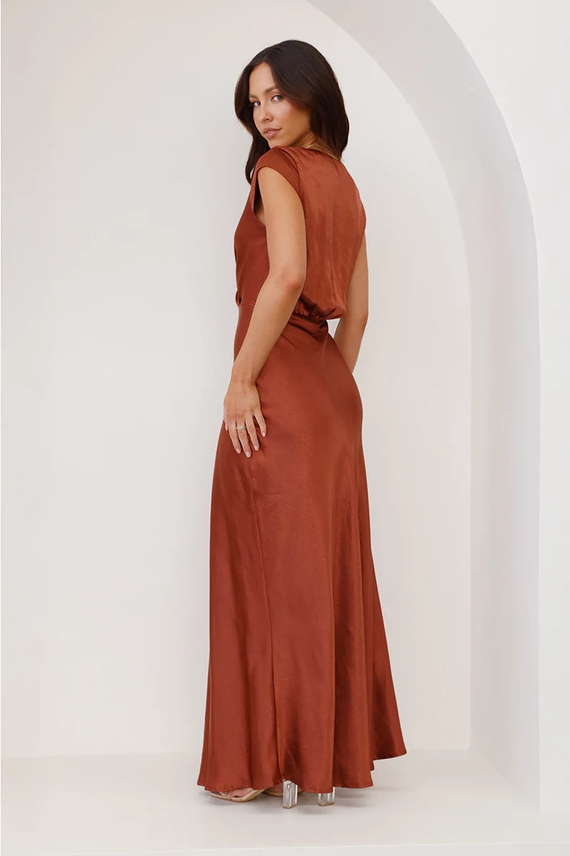 Vestido longo Selma - Rust