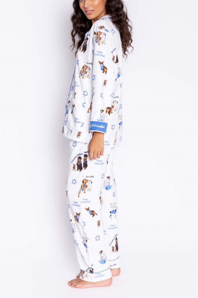 Cute Dog Print Pyjama Set