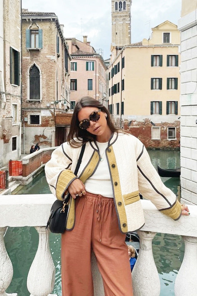 Joa Broderad Spets Trimmad Flare Maxiklänning