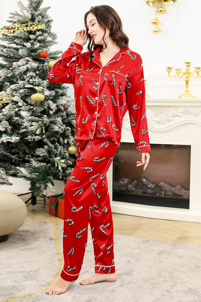 Ensemble de pyjama à motif de bonbons de Noël