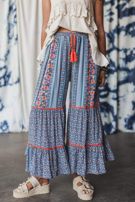 Aixika Printed Wide Leg Pants
