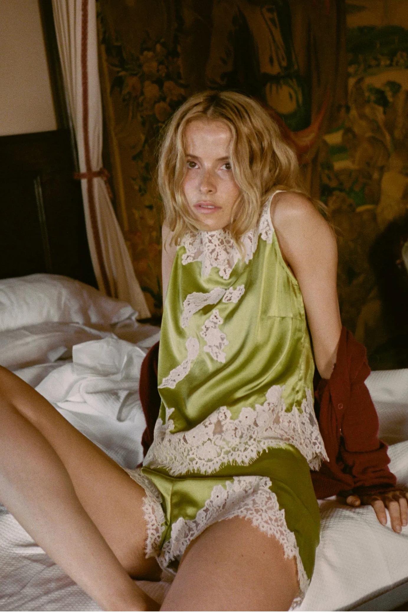 Verdant Lace Reverie Shorts Set