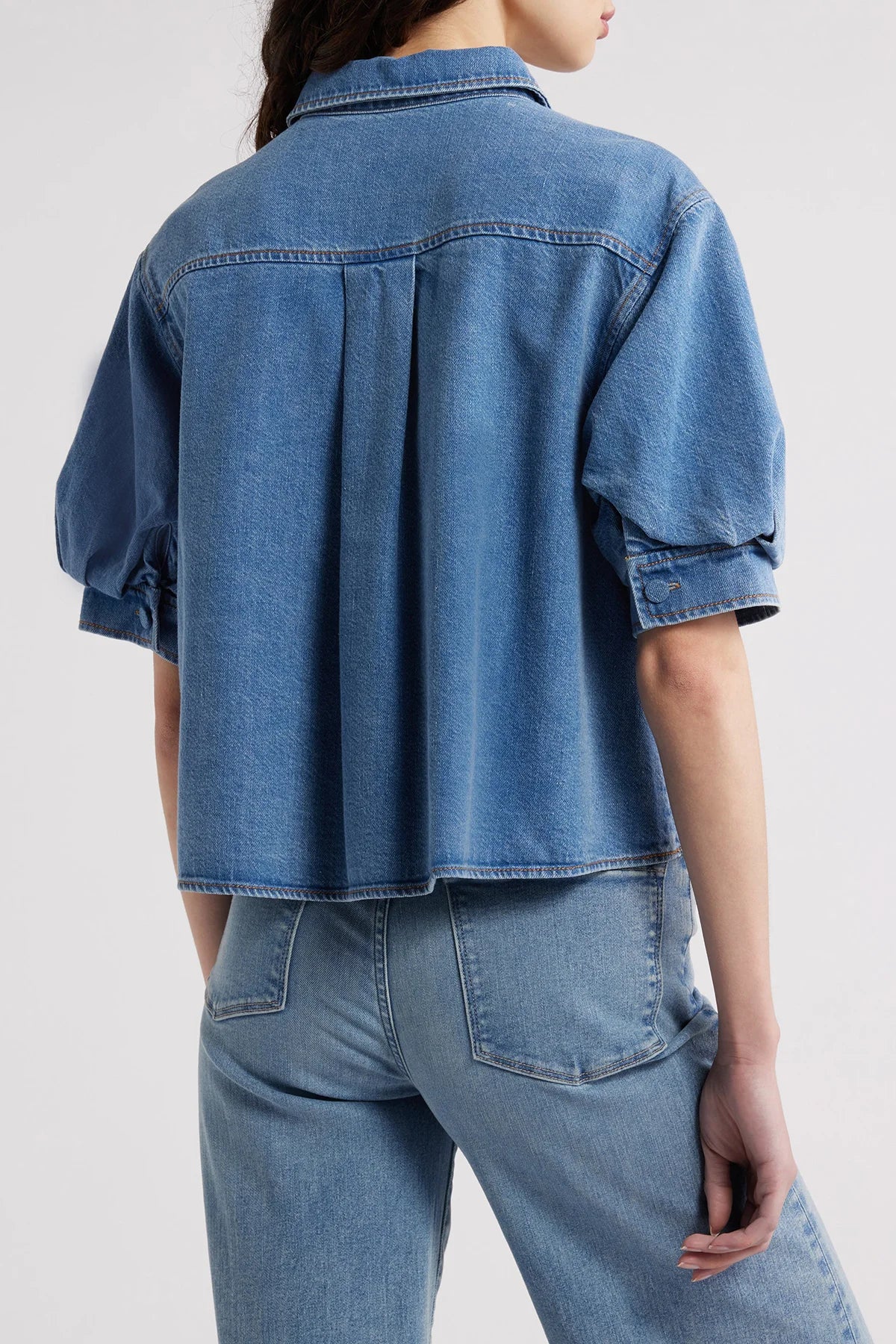 The Billow Sleeve Denim Shirt