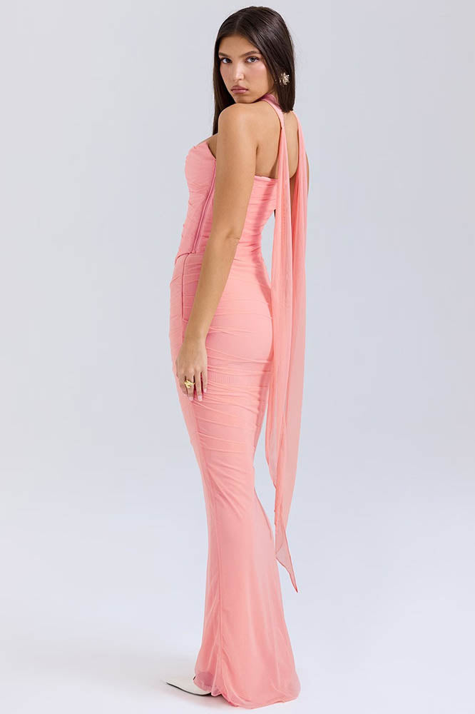 Flowy Tie Strapless Slimming Skirt Set