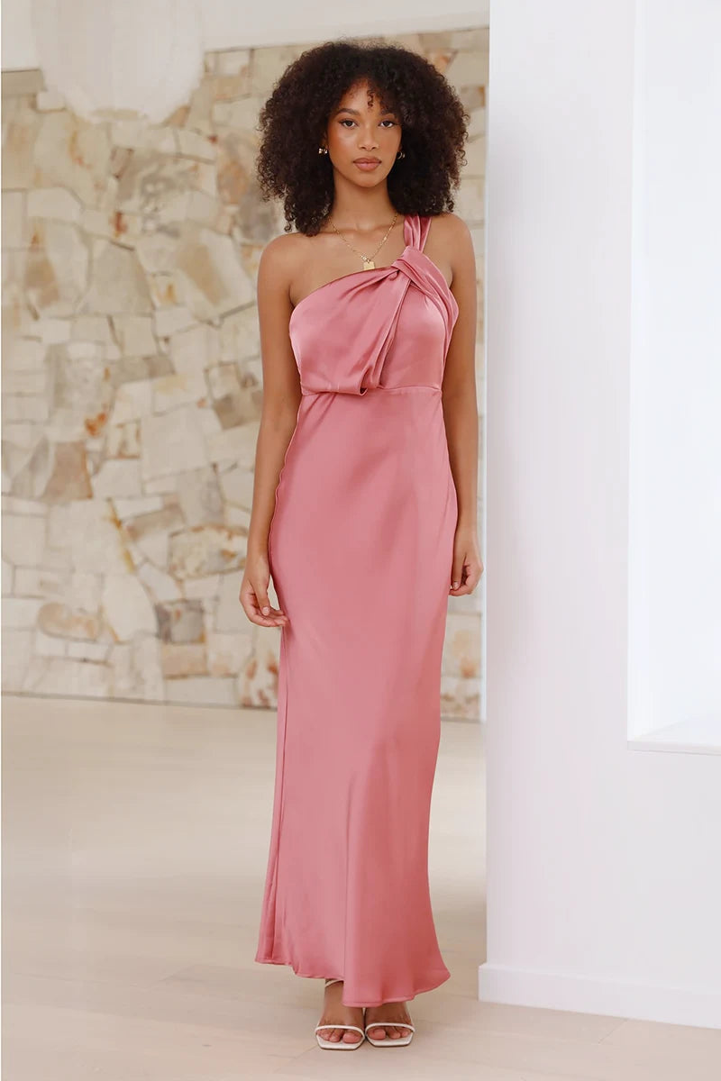 Greta Maxi Kleed - Baked Rose