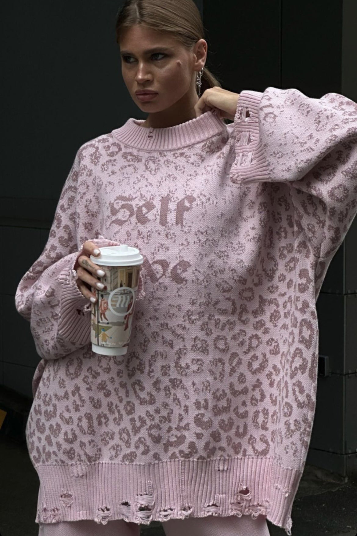 Abito lungo svasato con pizzo ricamato Joa