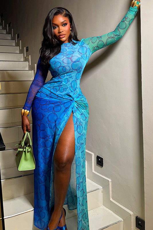 Gotické královny průsvitné zavěšené maxi šaty