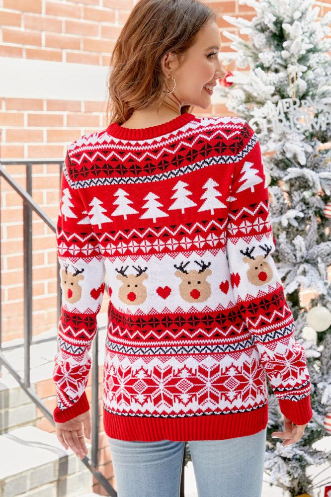 Christmas Bear & Antler strikket sweater