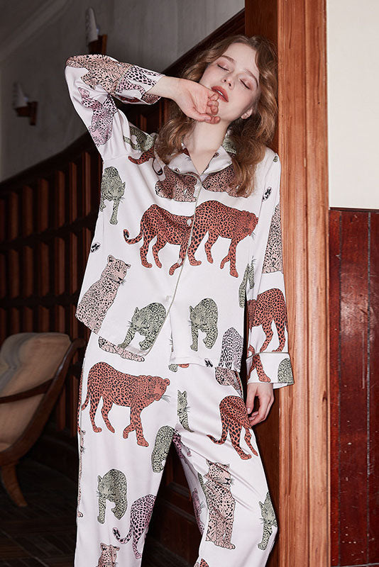 North China Leopard Long-Sleeve Pajama Set