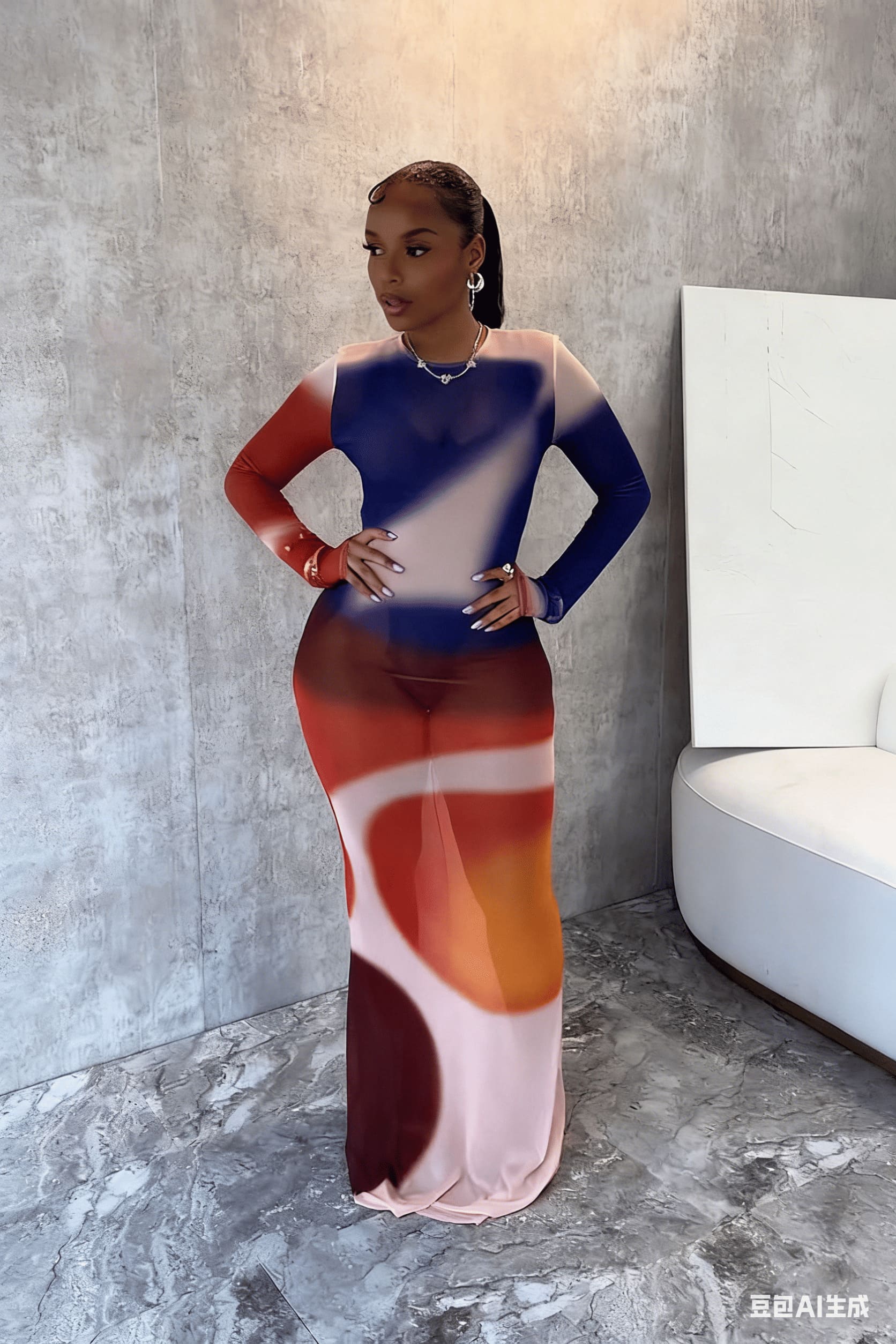 Lily Mesh Maxi Kleed