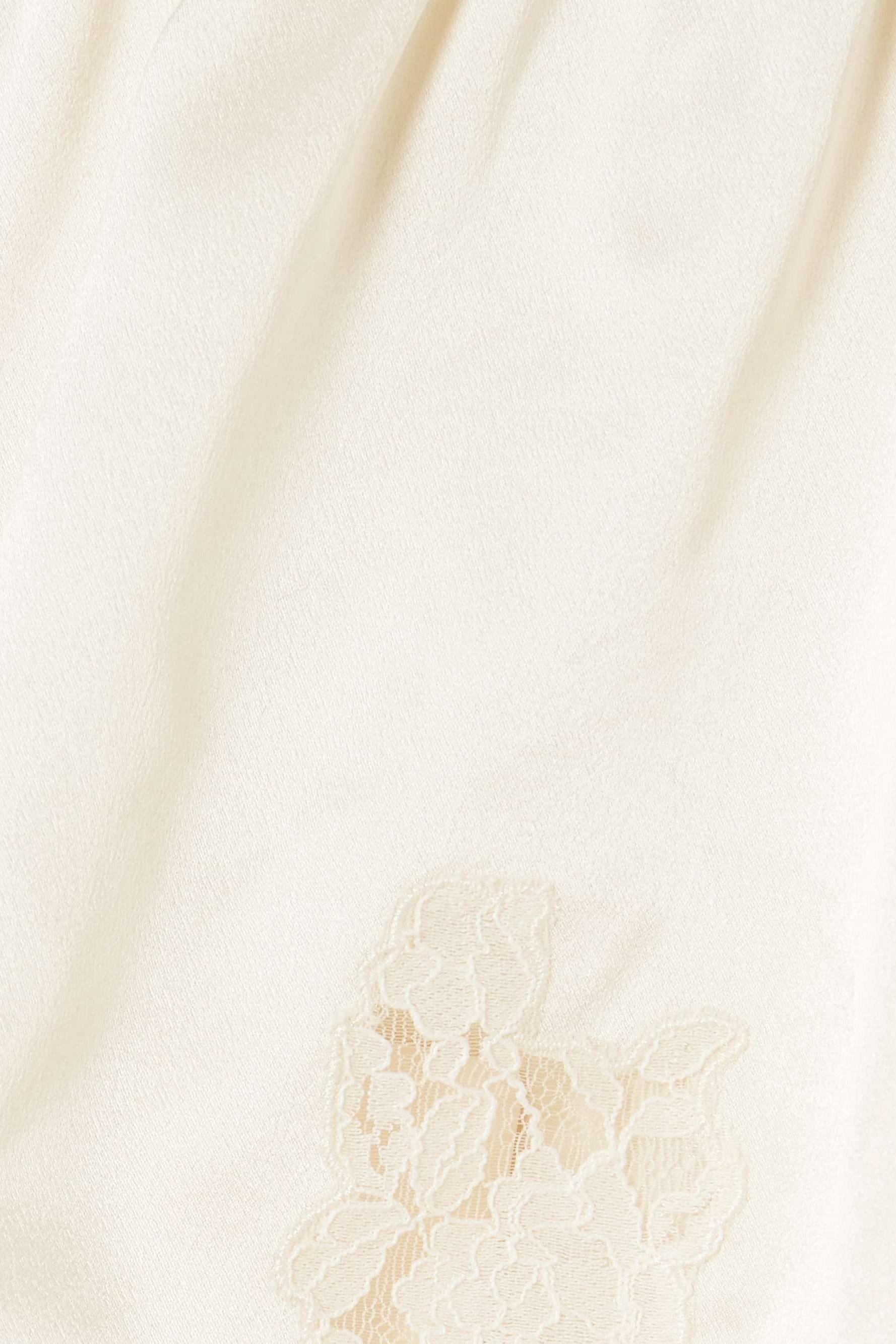 Lolita Lace-Trimmed Silk-Satin Shorts