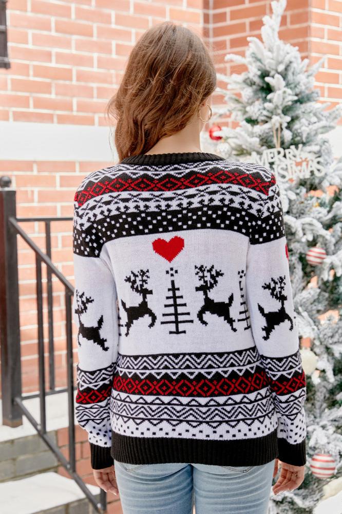 Christmas Bear & Antler strikket sweater