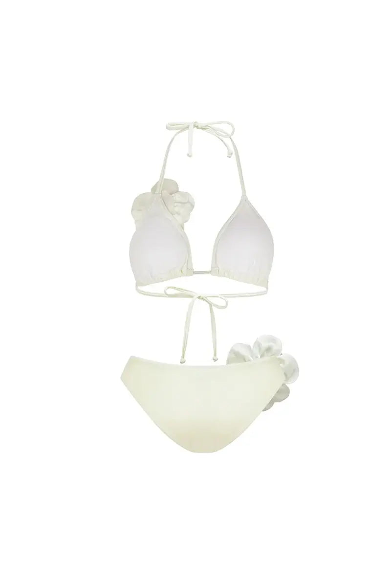 Halter 3D Floral Sexy Bikini Set