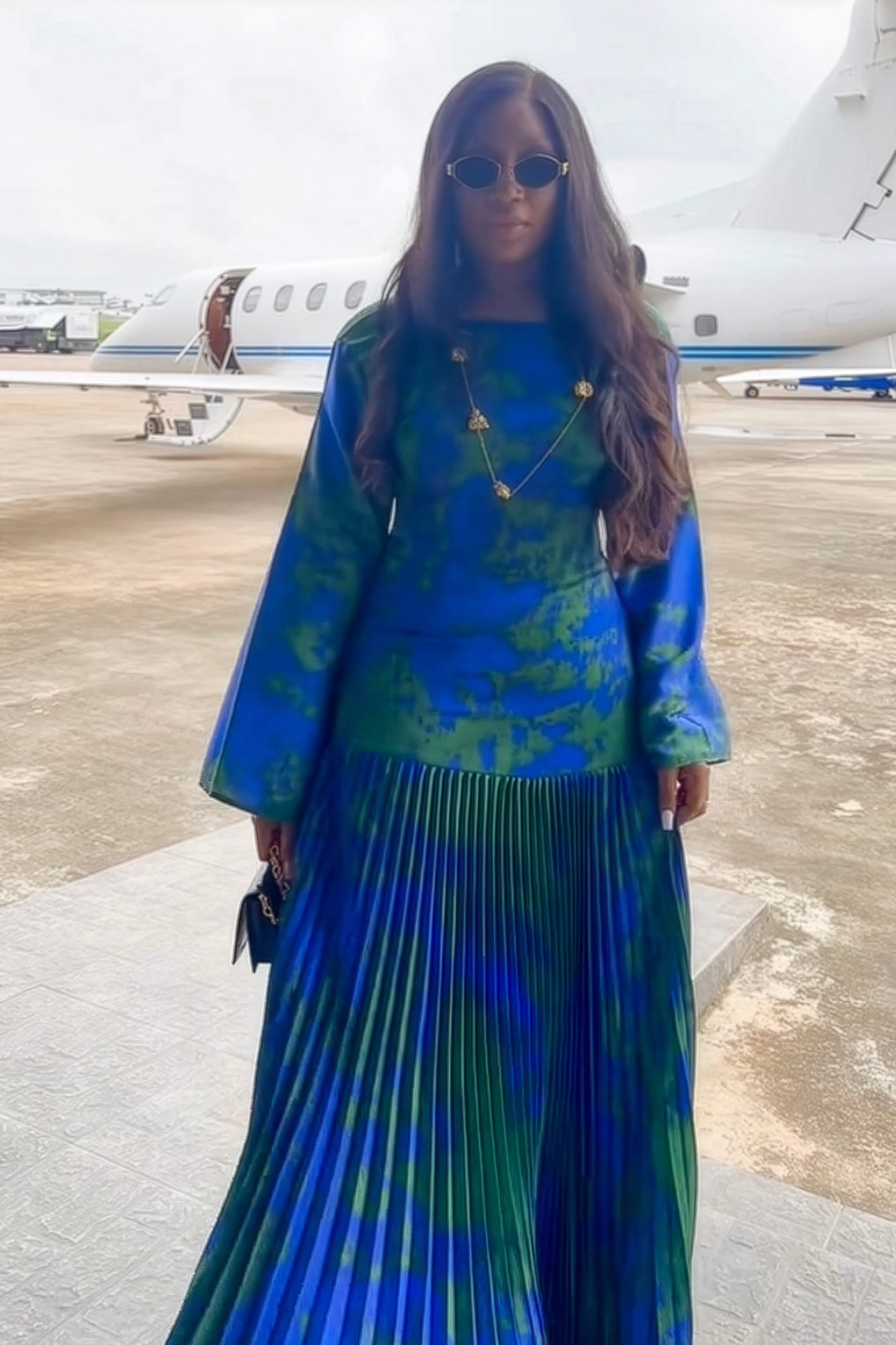 Aurora Pleated Maxi Dress