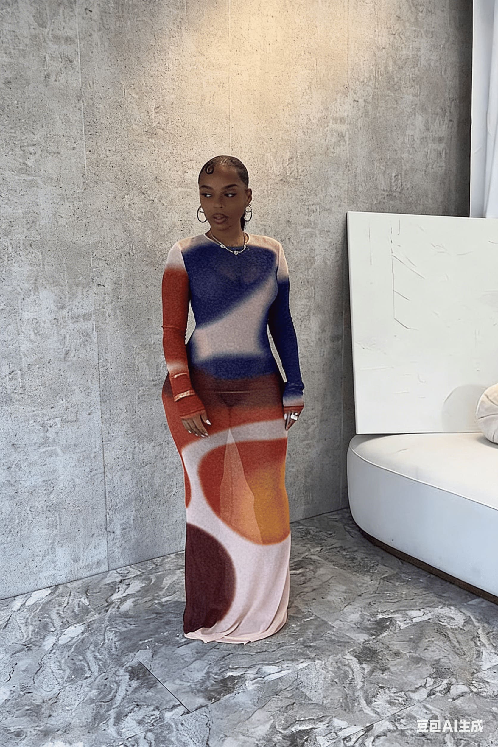 Lily Mesh Maxi Kleed