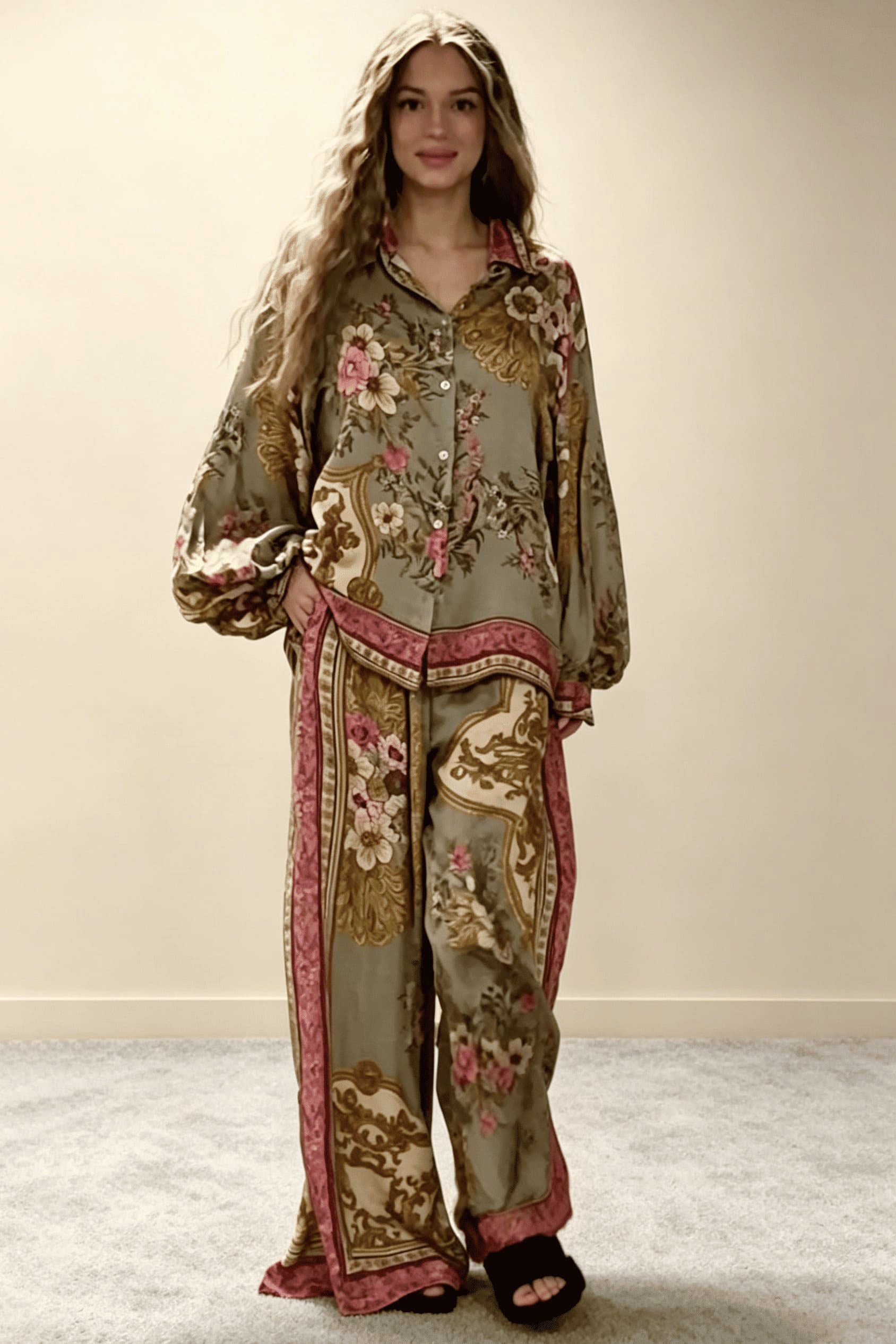 Sada kalhot s barokním květinovým vzorem