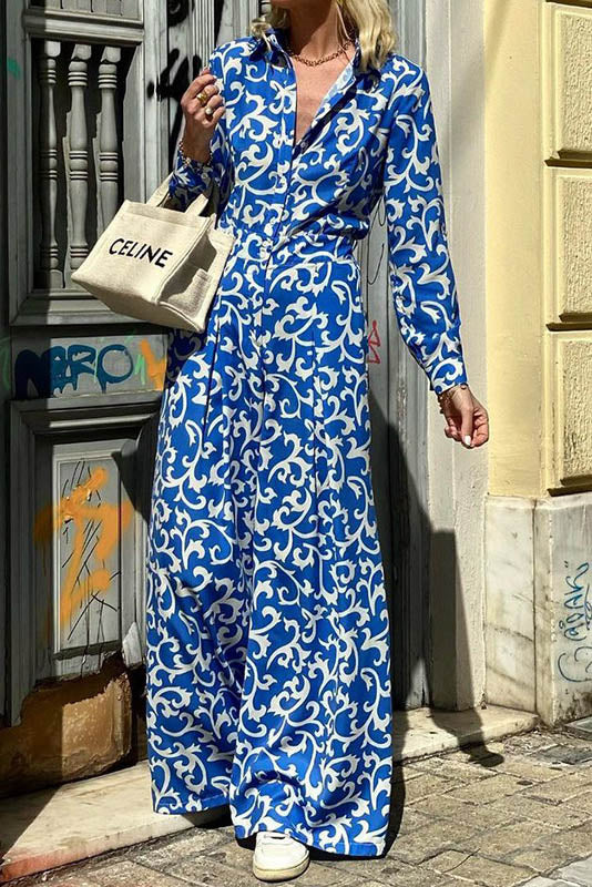 Set pantaloni cu mâneci liliac cu imprimeu floral din satin fin - portocaliu
