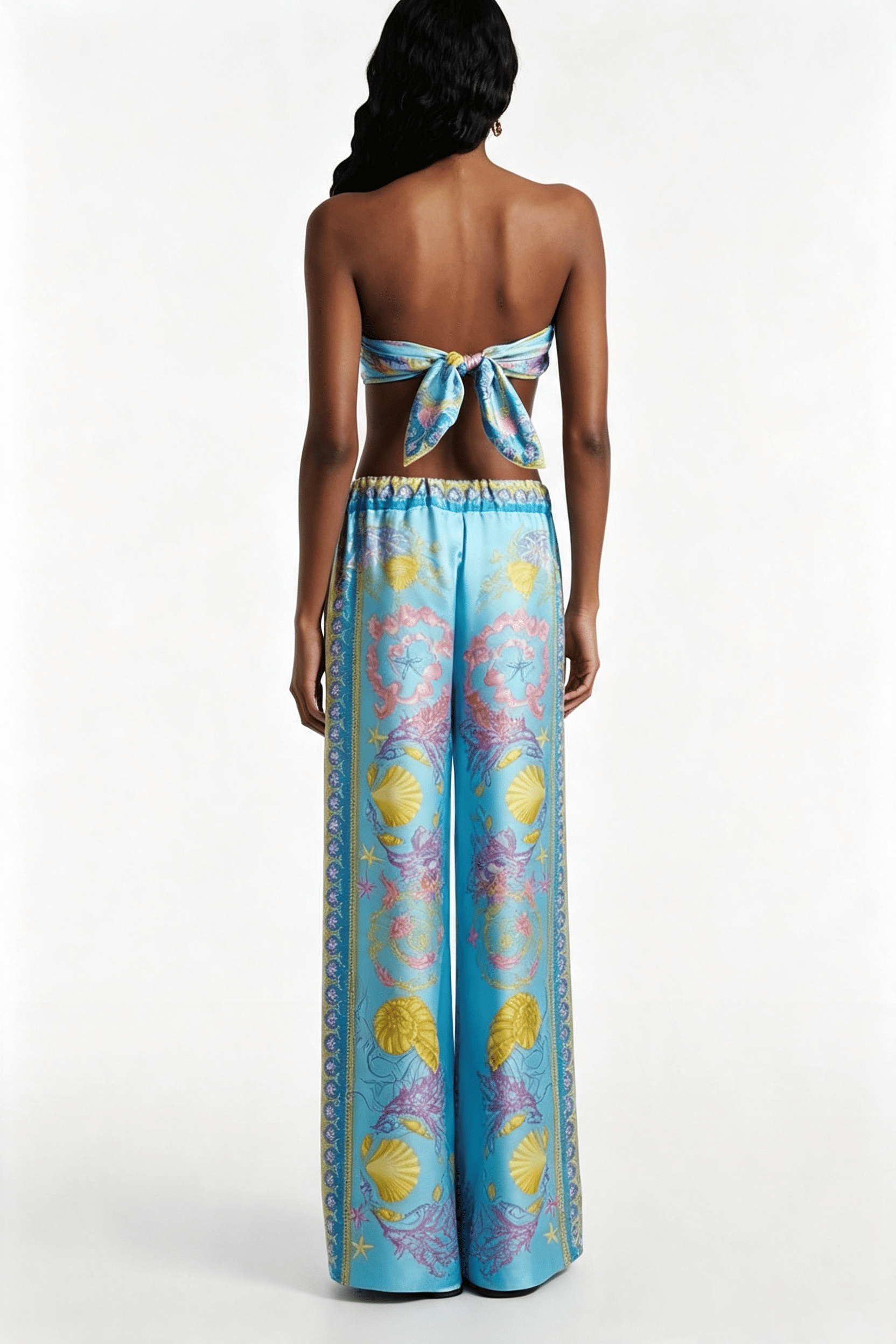 Seashell Halter Wide Pants Set