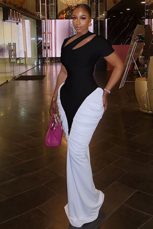 Sjov hummerprint flydende maxikjole