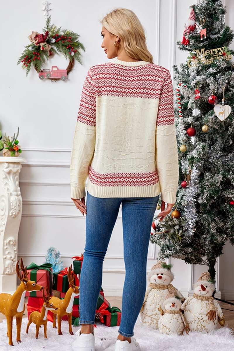 Christmas Crewneck brodert strikket genser