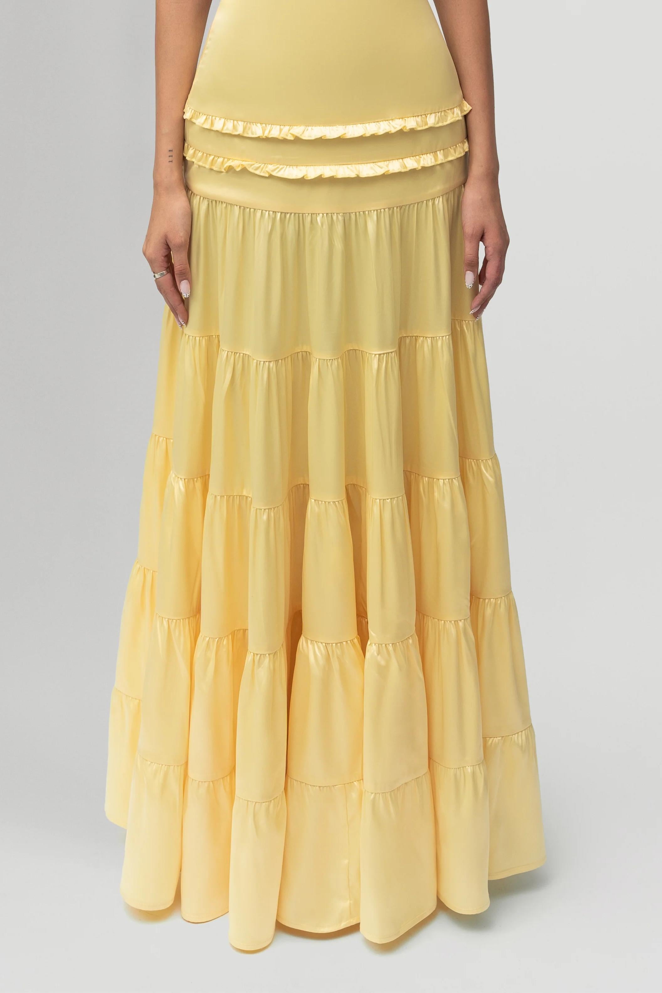 Athena Backless Pleated Maxi Dress