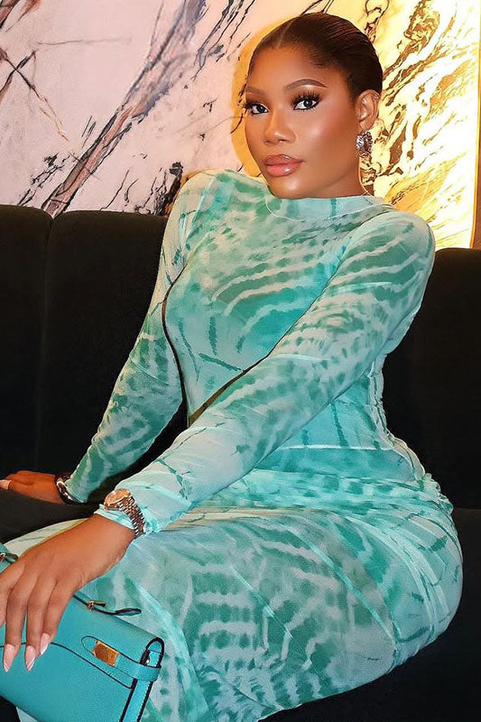 Spaass Hummer-Print fléissend Maxi-Kleed