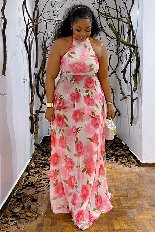 Vestido justo halter sem costas