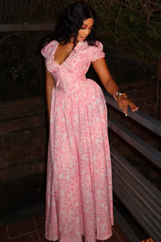 레트로 폴카 도트 버블 미니 드레스