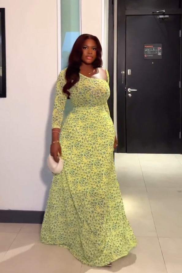 Floral Cutout Maxi Dress