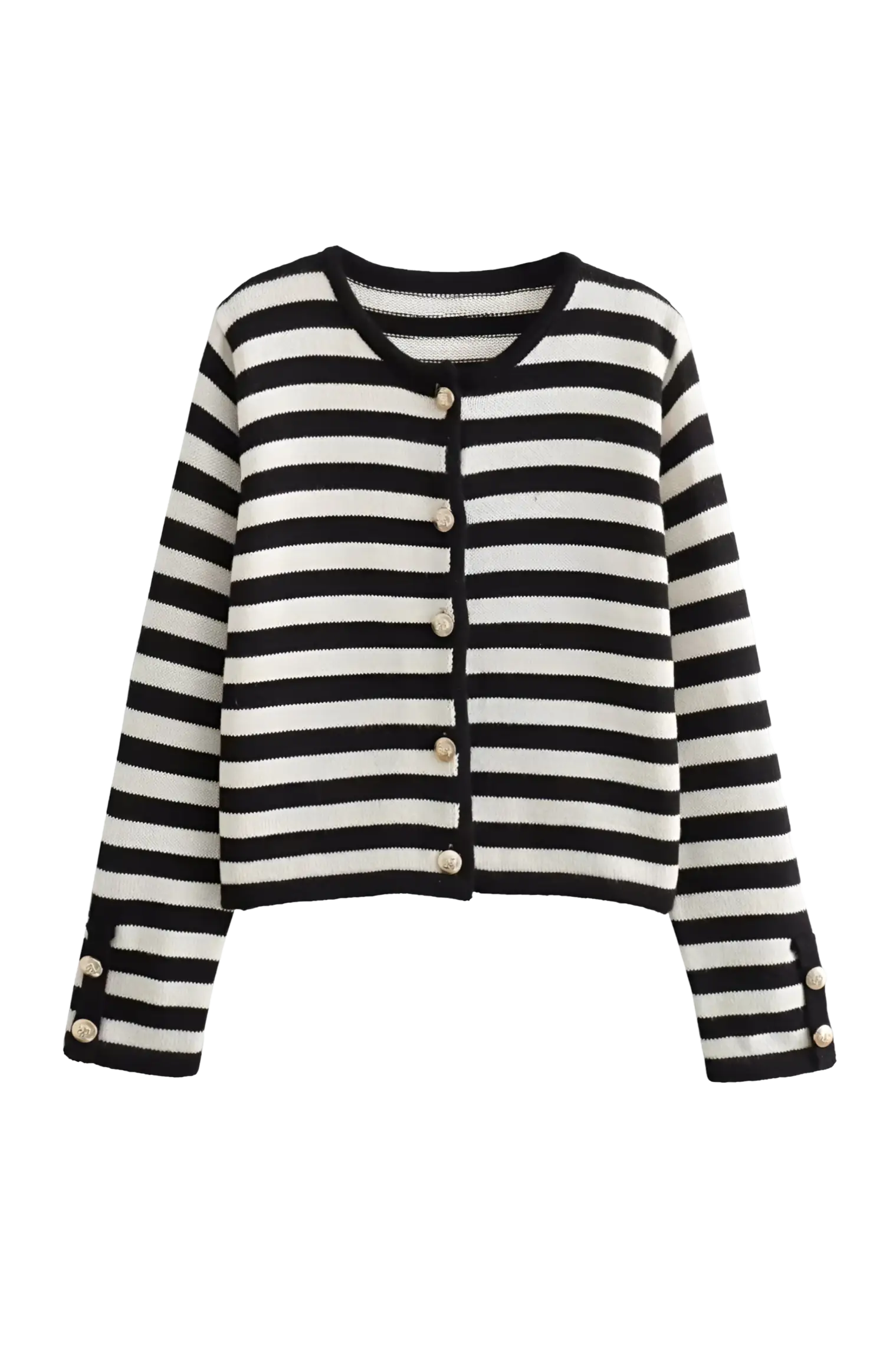 Striped Dropped Shoulder Long Sleeve Cardigan