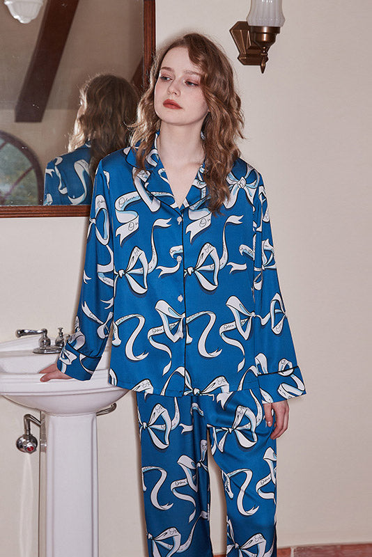 Bow Pattern Pajama Set