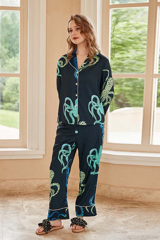 Pyjamaset met octopusprint