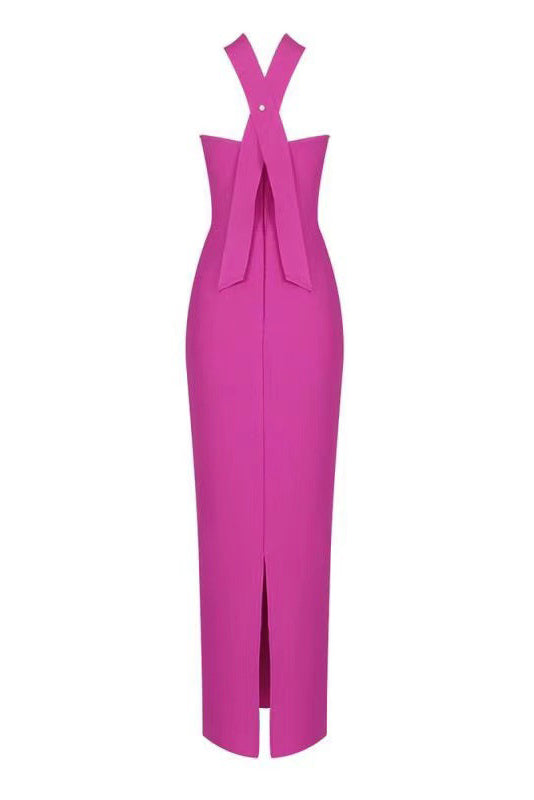 Rochie Holly Maxi - Rose Red